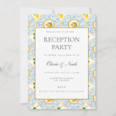 Einladungskarte für den Empfang Lemon Tile Einladung (Vorderseite)