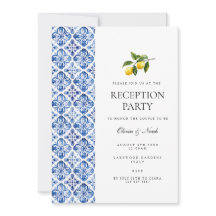 Einladungskarte für den Empfang Lemon Tile