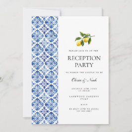 Einladungskarte für den Empfang Lemon Tile Einladung