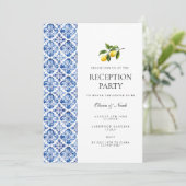 Einladungskarte für den Empfang Lemon Tile Einladung (Stehend Vorderseite)