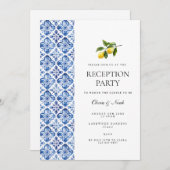 Einladungskarte für den Empfang Lemon Tile Einladung (Vorne/Hinten)