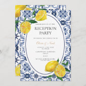 Einladungskarte für den Empfang Lemon Tile Einladung (Vorne/Hinten)