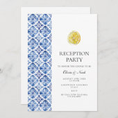 Einladungskarte für den Empfang Lemon Tile Einladung (Vorne/Hinten)