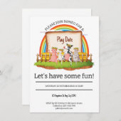 Einladungskarte für den landwirtschaftlichen Betri Einladung (Vorne/Hinten)