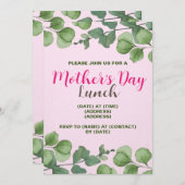 Einladungskarte für den Muttertag, bearbeitbare Vo Einladung (Vorne/Hinten)