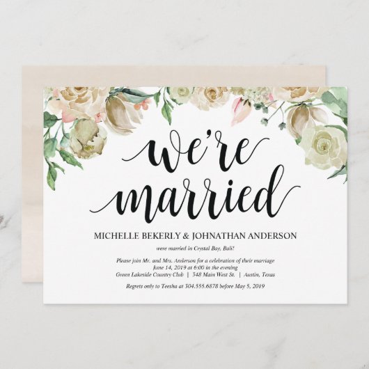 Einladungskarte für den neutralen Empfang Einladung (Vorne/Hinten)