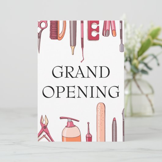 Einladungskarte für den Schönheitssalon Einladung (Stehend Vorderseite)