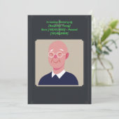 Einladungskarte für die Beerdigung (Stehend Vorderseite)