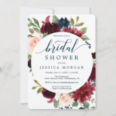 Einladungskarte für die Brautdusche der Burgundy N Einladung (Vorderseite)