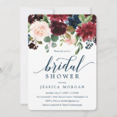 Einladungskarte für die Brautdusche der Burgundy N Einladung (Vorderseite)