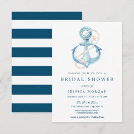 Einladungskarte für die Brautdusche der Nautischen Einladung