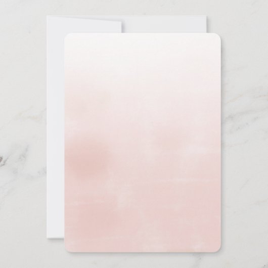 Einladungskarte für die elegante Blush-Blumendusch Einladung (Rückseite)