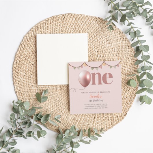 Einladungskarte für die erste Geburtstagskarte Einladung