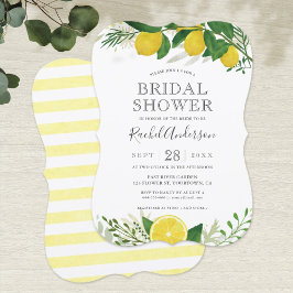 Einladungskarte für die frische Lemon Bridal Dusch Einladung