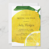 Einladungskarte für die frische Lemon Bridal Dusch Einladung (Vorderseite)