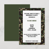 Einladungskarte für die Geburtstagsparty Einladung (Vorne/Hinten)