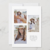 Einladungskarte für die Graduierungspartei (Rückseite)