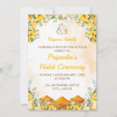 Einladungskarte für die Haldi-Zeremonie, Einladung (Vorderseite)