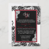 Einladungskarte für die Hochzeit in Weiß und Schwa Einladung (Vorderseite)