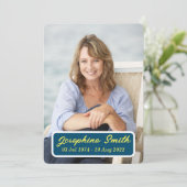 Einladungskarte für die individuelle Bestattungsfe (Stehend Vorderseite)