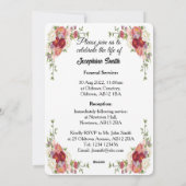 Einladungskarte für die individuelle Bestattungsfe (Rückseite)