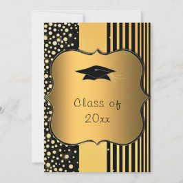 Einladungskarte für die Luxury Gold Graduation Par