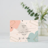 Einladungskarte für die Minimalistische Post Paste Einladung (Stehend Vorderseite)