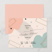 Einladungskarte für die Minimalistische Post Paste Einladung (Vorne/Hinten)