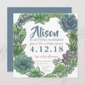 Einladungskarte für die natürliche Brautdusche Einladung (Vorne/Hinten)