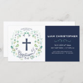 Einladungskarte für die Taufe des Jungen - Einladu (Vorne/Hinten)