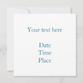 Einladungskarte für die Welt des Friedens (Rückseite)