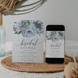 Einladungskarte für Dusty Blue Bridal Einladung