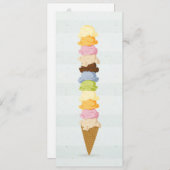 Einladungskarte für Eis Einladung (Vorne/Hinten)