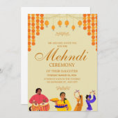 Einladungskarte für Elegant Mehndi Einladung (Vorne/Hinten)