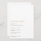 Einladungskarte für elegante Script-Empfang Einladung (Vorne/Hinten)