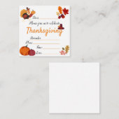 Einladungskarte für Erntedank (Vorne/Hinten)