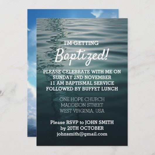 Einladungskarte für Erwachsene Einladung (Vorne/Hinten)