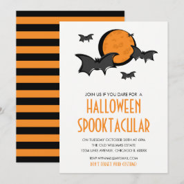 Einladungskarte für Fledermäuse und Halloween-Part Einladung