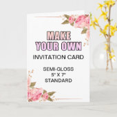 Einladungskarte für Foto Glossy Bridal (Gelbe Blume)