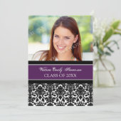 Einladungskarte für Foto Lila Einladung (Stehend Vorderseite)