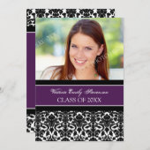Einladungskarte für Foto Lila Einladung (Vorne/Hinten)