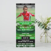 Einladungskarte für Fußball, Fußball-Ticket Einladung (Stehend Vorderseite)