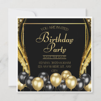 Einladungskarte für Geburtstagspartei Save the Dat Einladung