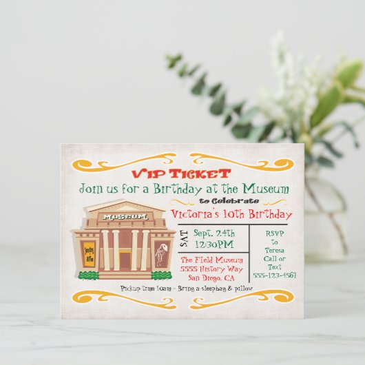 Einladungskarte für Geburtstagsparty Einladung (Stehend Vorderseite)