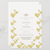 Einladungskarte für Golden Heartbeat Einladung (Vorne/Hinten)