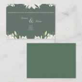 Einladungskarte für grüne und weiße Hochzeiten (Vorne/Hinten)