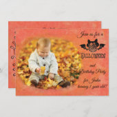 Einladungskarte für Halloween-/Geburtstagsparty Einladung (Vorne/Hinten)