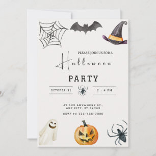 Einladungskarte für Halloween-Party Einladung