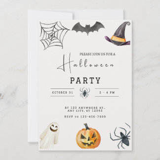 Einladungskarte für Halloween-Party Einladung