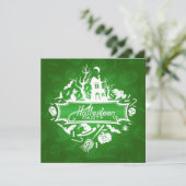 Einladungskarte für Halloween-Party Einladung (Stehend Vorderseite)